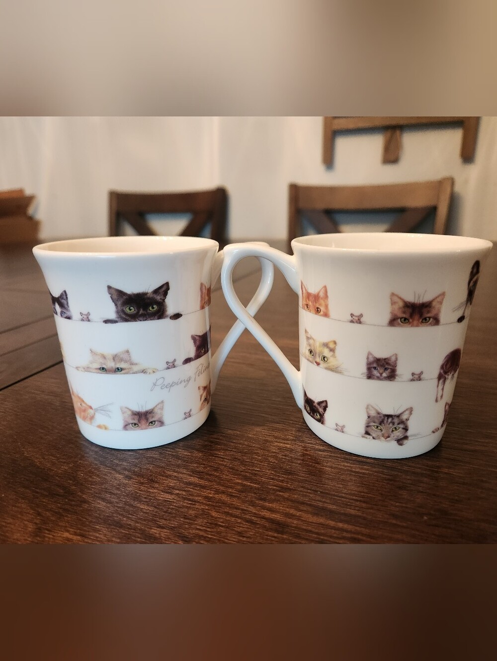 Ashdene Peeping Felines Bob Bowdige Whimsy Cat Bone China Mug Set Cup Coffee 2